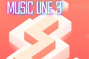 Titel med teksten Music Line 3 over en labyrintlignende sti på en lys orange baggrund