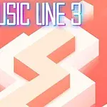 Titel med teksten Music Line 3 over en labyrintlignende sti på en lys orange baggrund