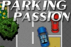 To biler parkeret i en parkeringsbås ved siden af et fortov med en træbevoksning, set ovenfra