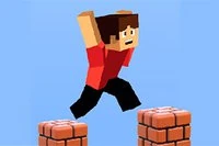 Kom igennem farlige Minecraft-landskaber i dette 3D parkour spil!