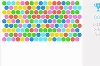Et Bubble Shooter-spil med minimalistisk design