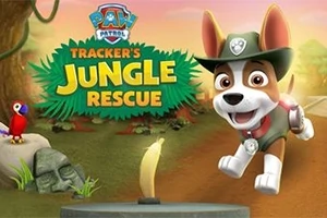 Animeret hund iført en jungleuniform med en papegøje på en sten bagved