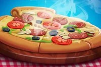 Lav en lækker pizza, bag den i ovnen og nyd at skære den!