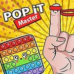 En hånd med opstrakt finger bærer et rødt bånd, omgivet af farverige pop-it-figurer med ansigter, mod en strålende gul baggrund