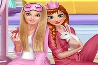 De to prinsesser holder en pyjamasfest og har brug for din hjælp!