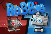 Efter en hård dag på arbejdet går RoBBiE til rengøringsmaskinen