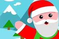 Hjælp julemanden med at stå på ski så længe som muligt i dette sjove high