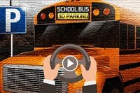 School Bus 3D Parking er et retro busparkeringsspil med ti niveauer