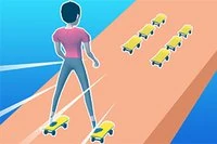Kan du nå målstregen i Skate Sky Roller?