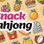 Farverig collage af forskellige madikoner som frugt, grillmad og grøntsager på en ternet baggrund