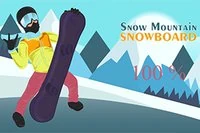 Spring over forhindringer i et enkelt snowboardspil med et tryk