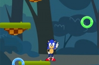 Spil som Sonic, hop op ad platformene, og saml alle ringene