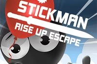 Hjælp Stickman med at undgå forhindringer og flygte med en ballon