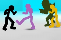 Enkeltspiller gadekampspil med stickmen
