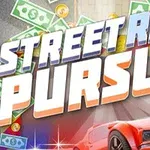 Titelgrafik for Street Race Pursuit med en rød sportsvogn og pengesedler i baggrunden