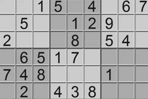 Sort-hvidt gitter med tal arrangeret i en kvadratisk matrix