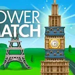 Illustration af forskellige ikoniske tårne som Eiffeltårnet og Big Ben med en blå himmel i baggrunden