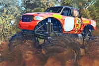 Her er et monstertruck stunt-spil med 3D-modeller