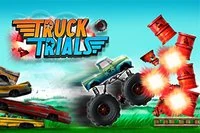 Kør gennem intense forhindringsbaner i Truck Trials