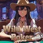 En kvinde med cowboyhat spiller poker ved et bord i en saloon