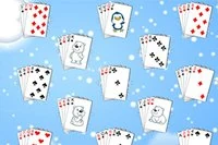 Vinter i denne Solitaire. Byg bunker på de 4 fundamenter fra es til konge