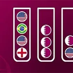 Tre reagensglas indeholder flag fra forskellige lande på en lilla baggrund