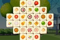 Forenklet Mahjong med madtema